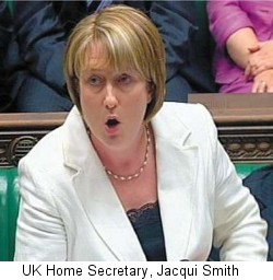 UK Home Secretary, Jacqui Smith